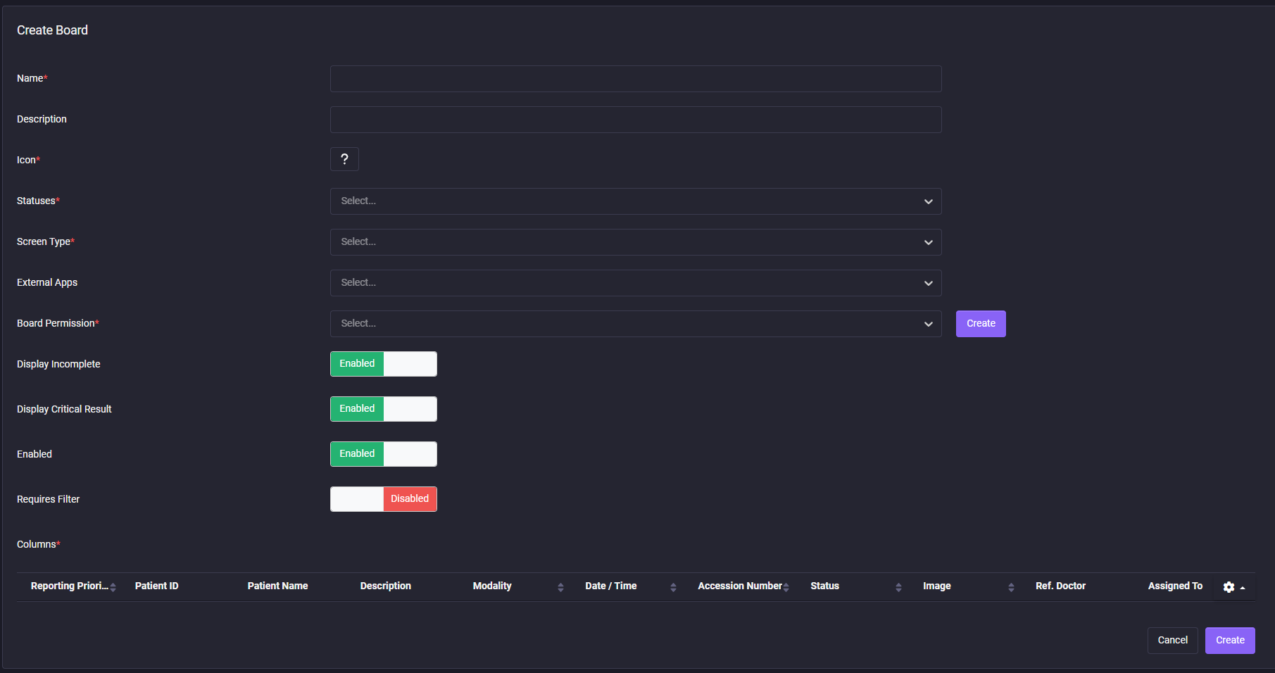 Create Board