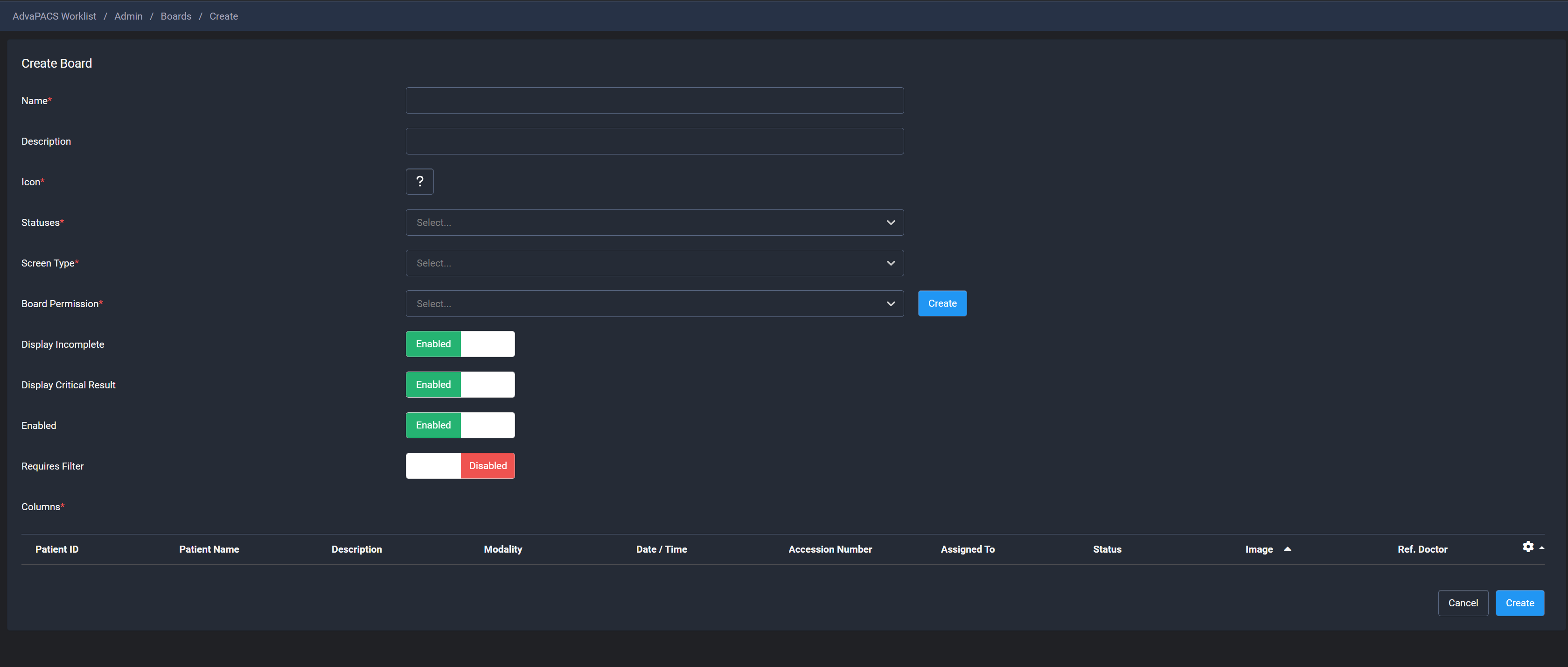 Create Board