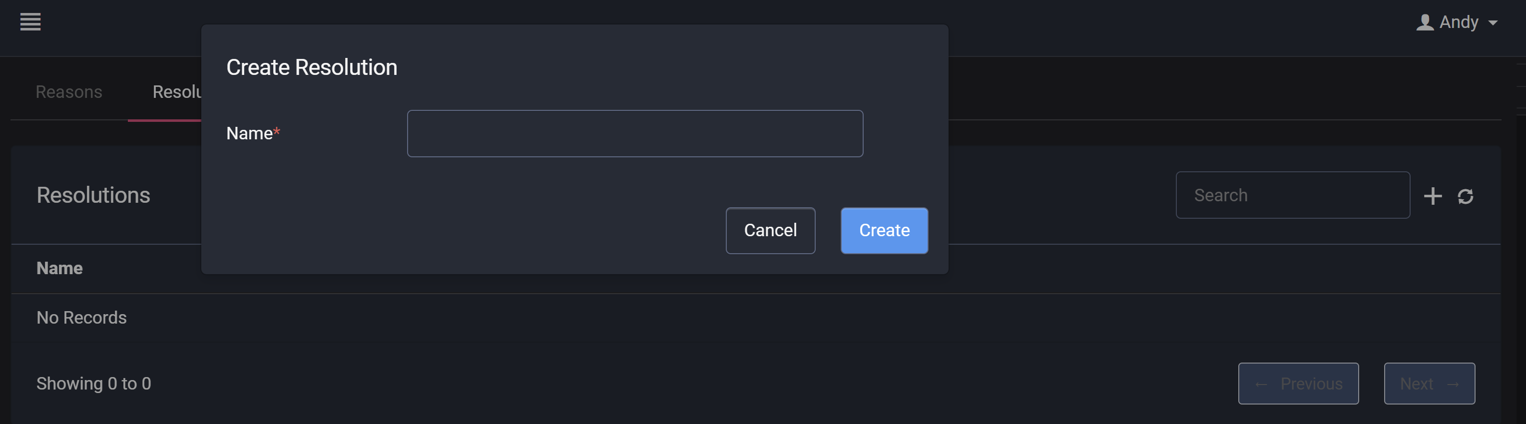 Create Resolution