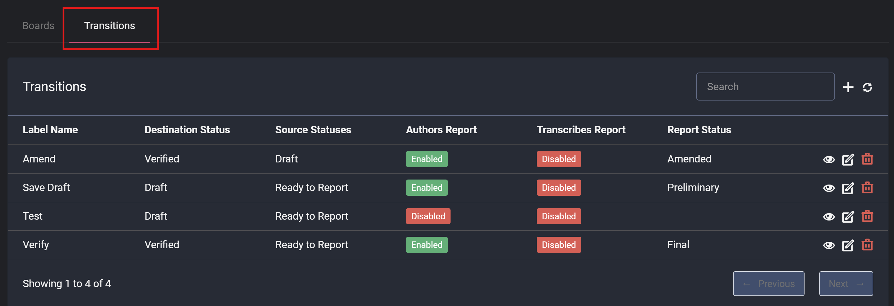Transitions Tab