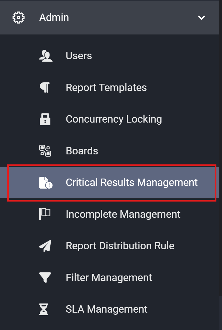 Critical Result Module
